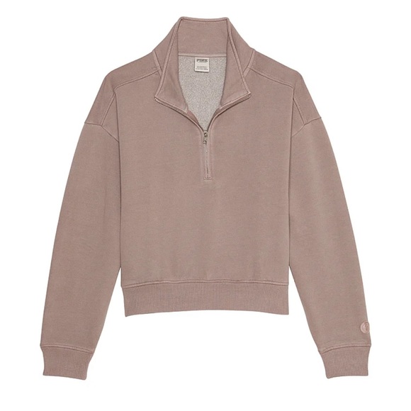 Victoria’s Secret PINK Premium Fleece Half Zip Sweatshirt - Picture 4 of 4